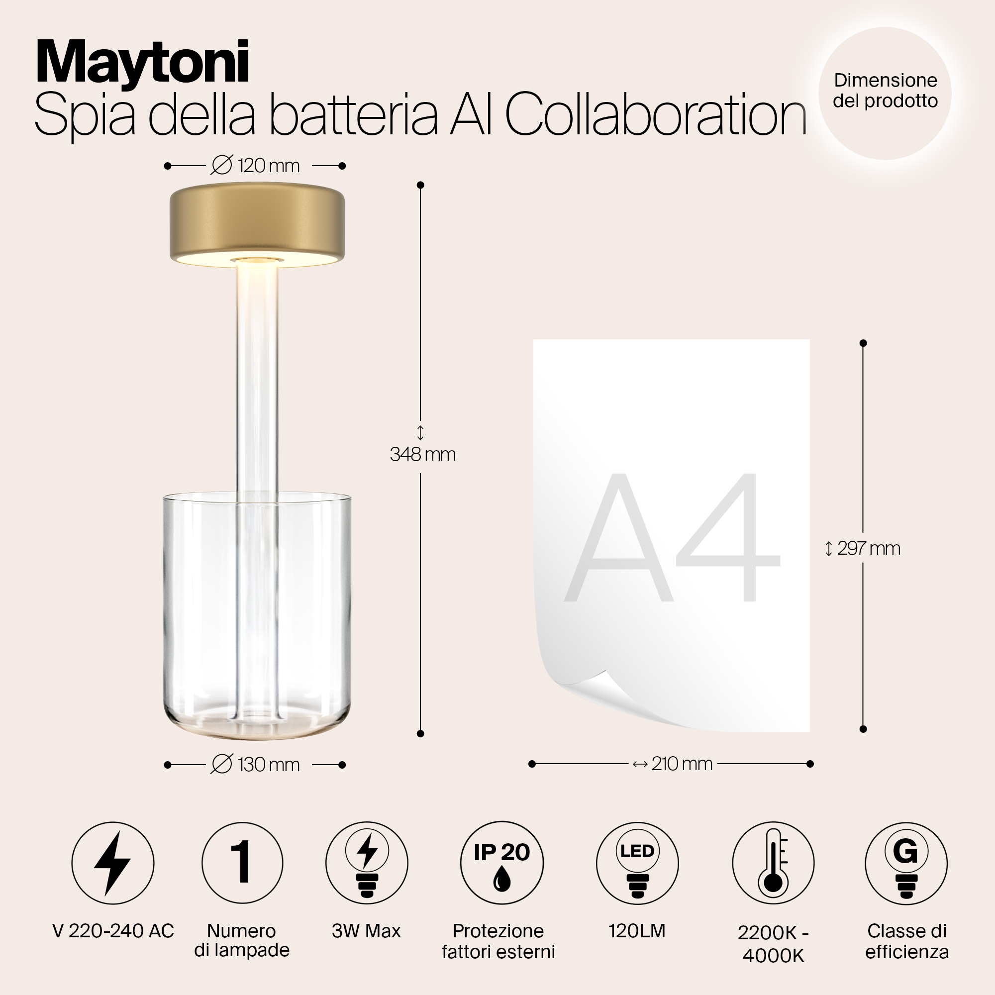 Картинка Аккумуляторный светильник Maytoni MOD229TL-L3G3K1