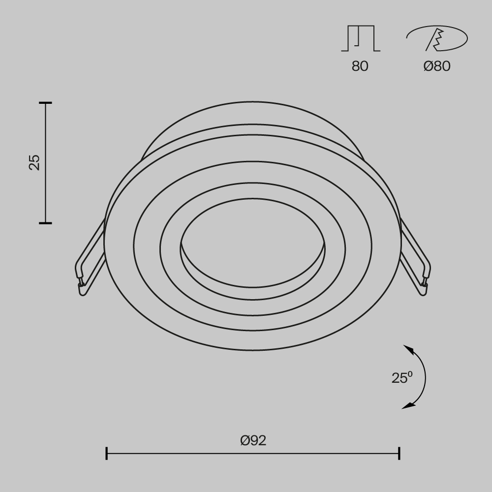 Картинка Встраиваемый светильник Maytoni Atom DL023-2-01S