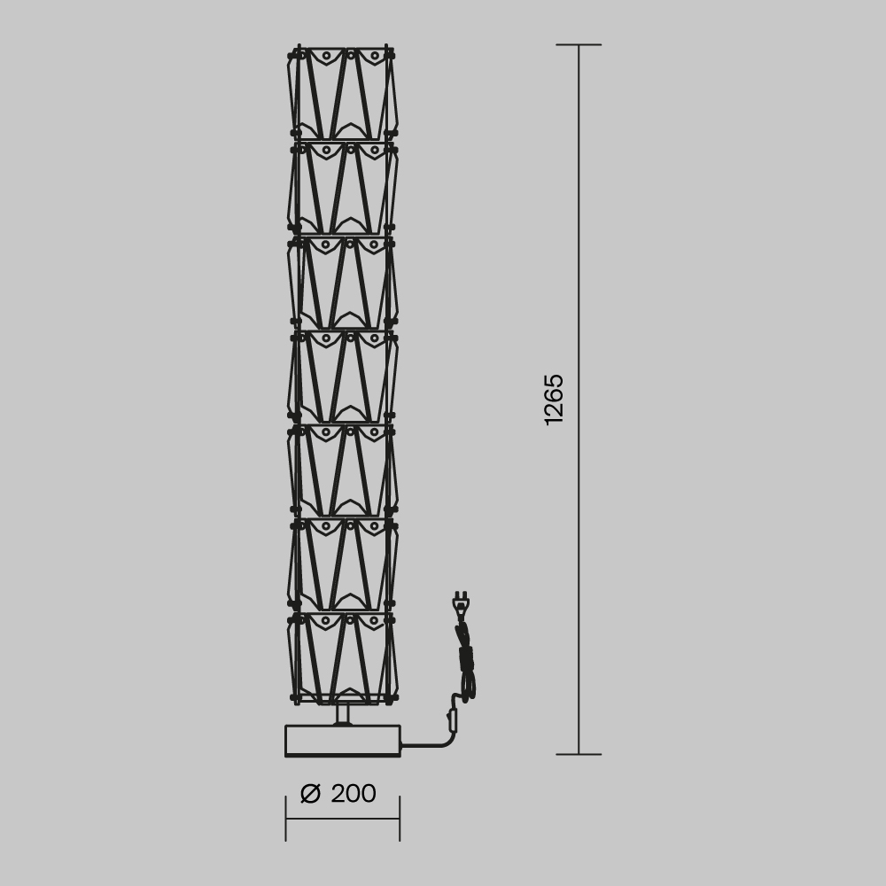 Картинка Торшер Maytoni MOD043FL-08CH
