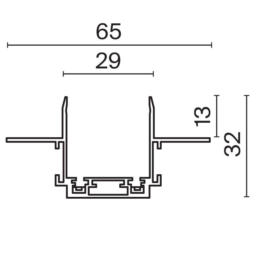 Картинка Шинопровод встраиваемый Technical TRA084MP-12W