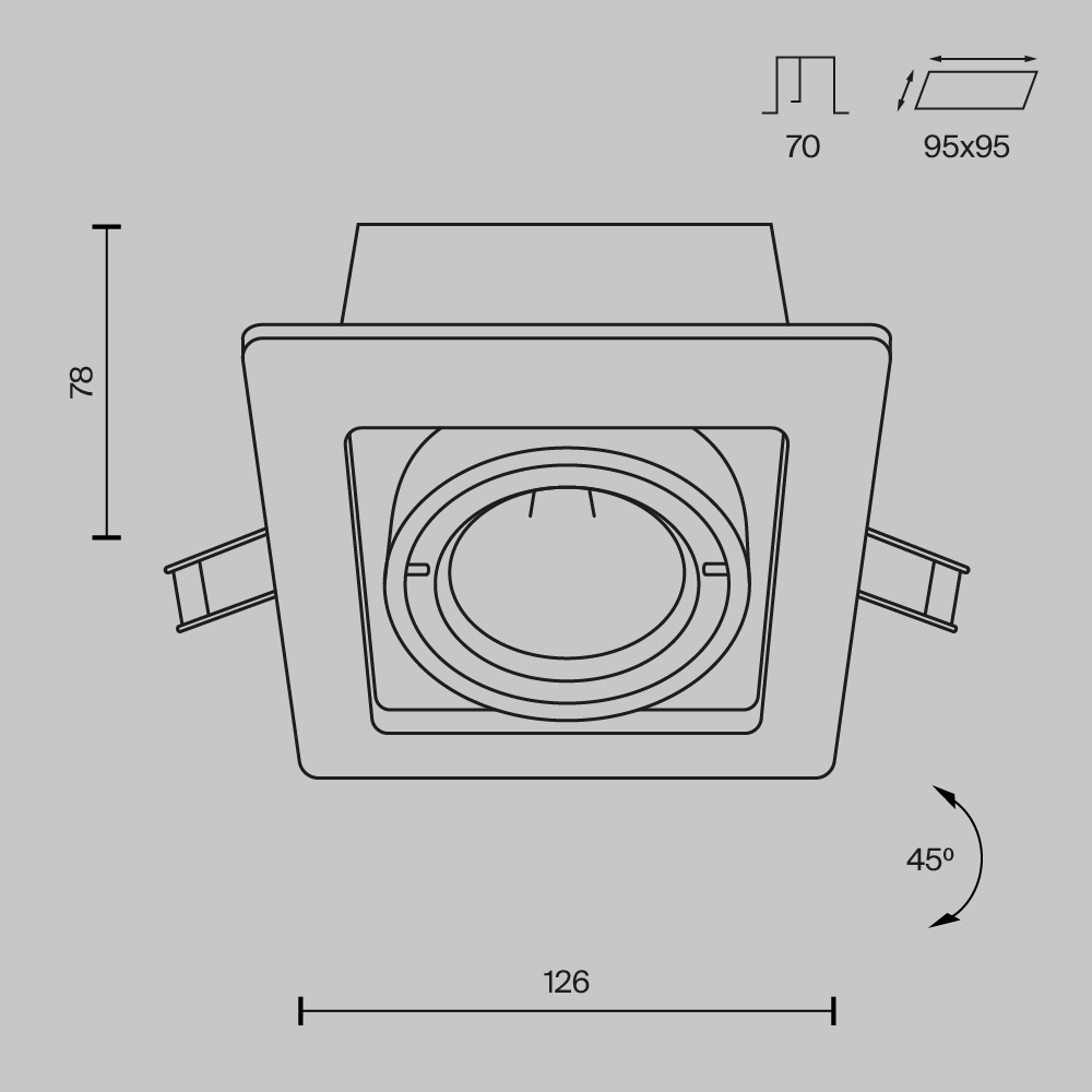 Картинка Встраиваемый светильник Maytoni Metal DL008-2-01-W