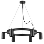 Картинка LR016376 Подвесной светильник RULLO 6х50W GU10 ЧЕРНЫЙ (571016+214437-6)