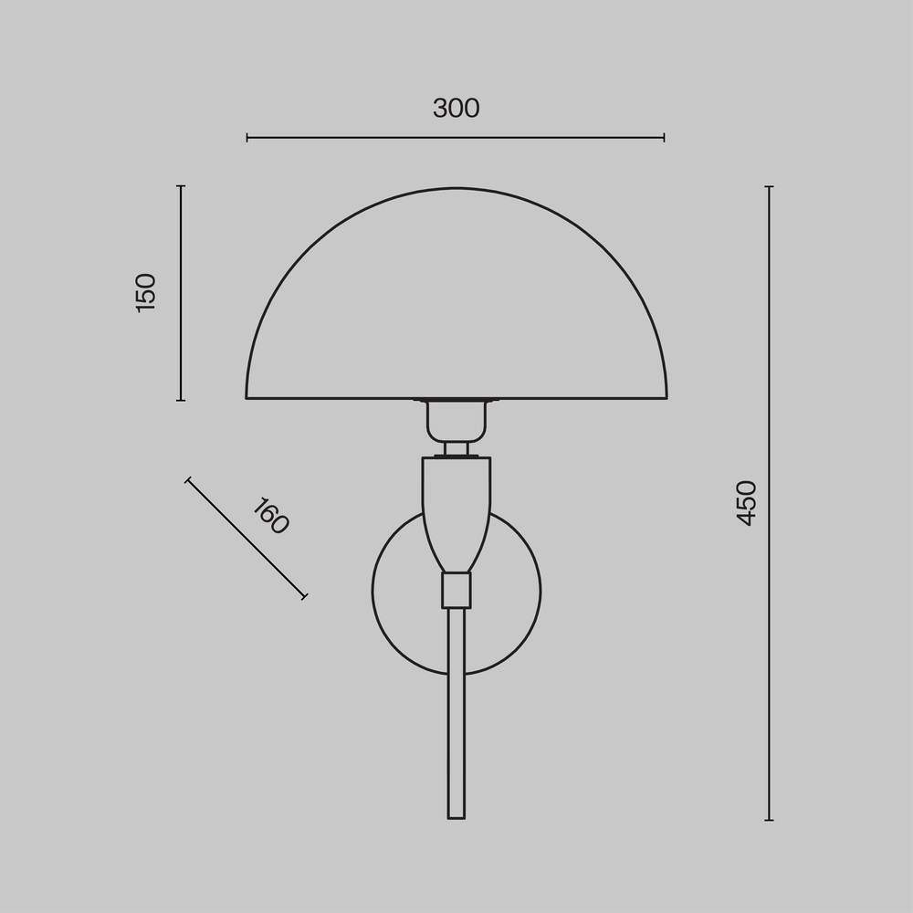 Картинка Настенный светильник (бра) Maytoni Z034WL-01BS Prima