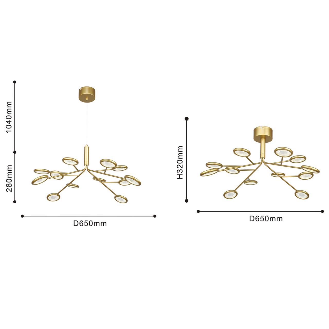 Картинка Подвесная/Потолочная люстра Mugs 4253-12P