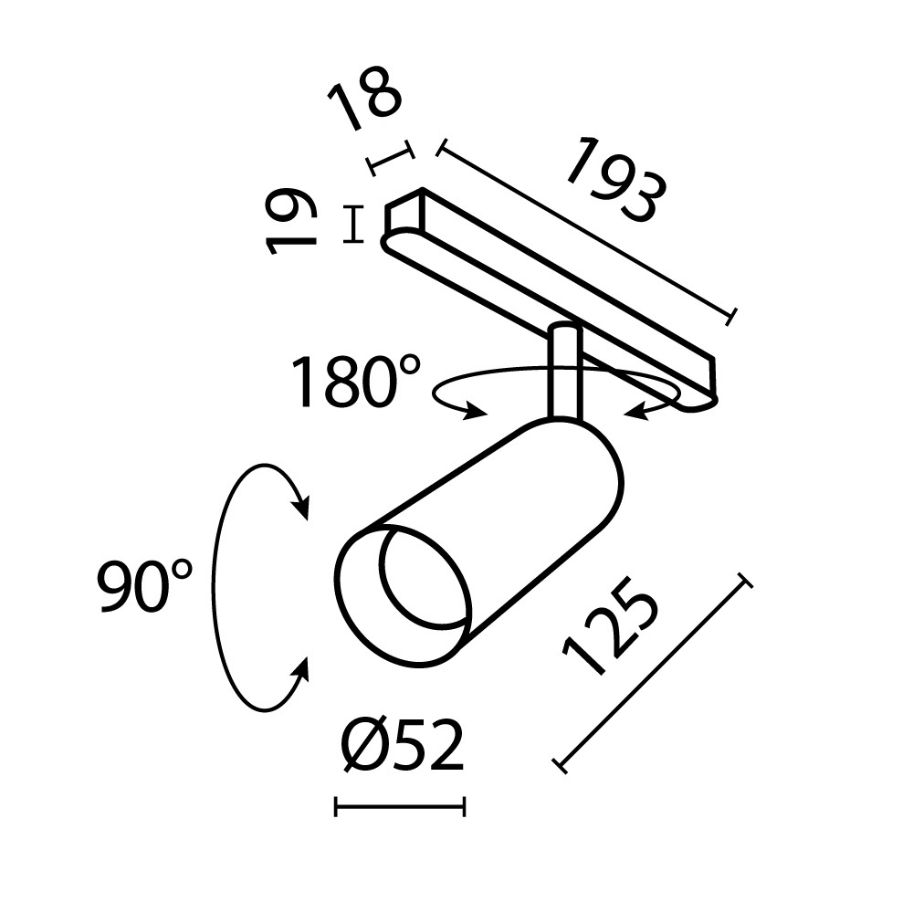 Картинка Трековый светильник Technical TR032-2-12W3K-S-W