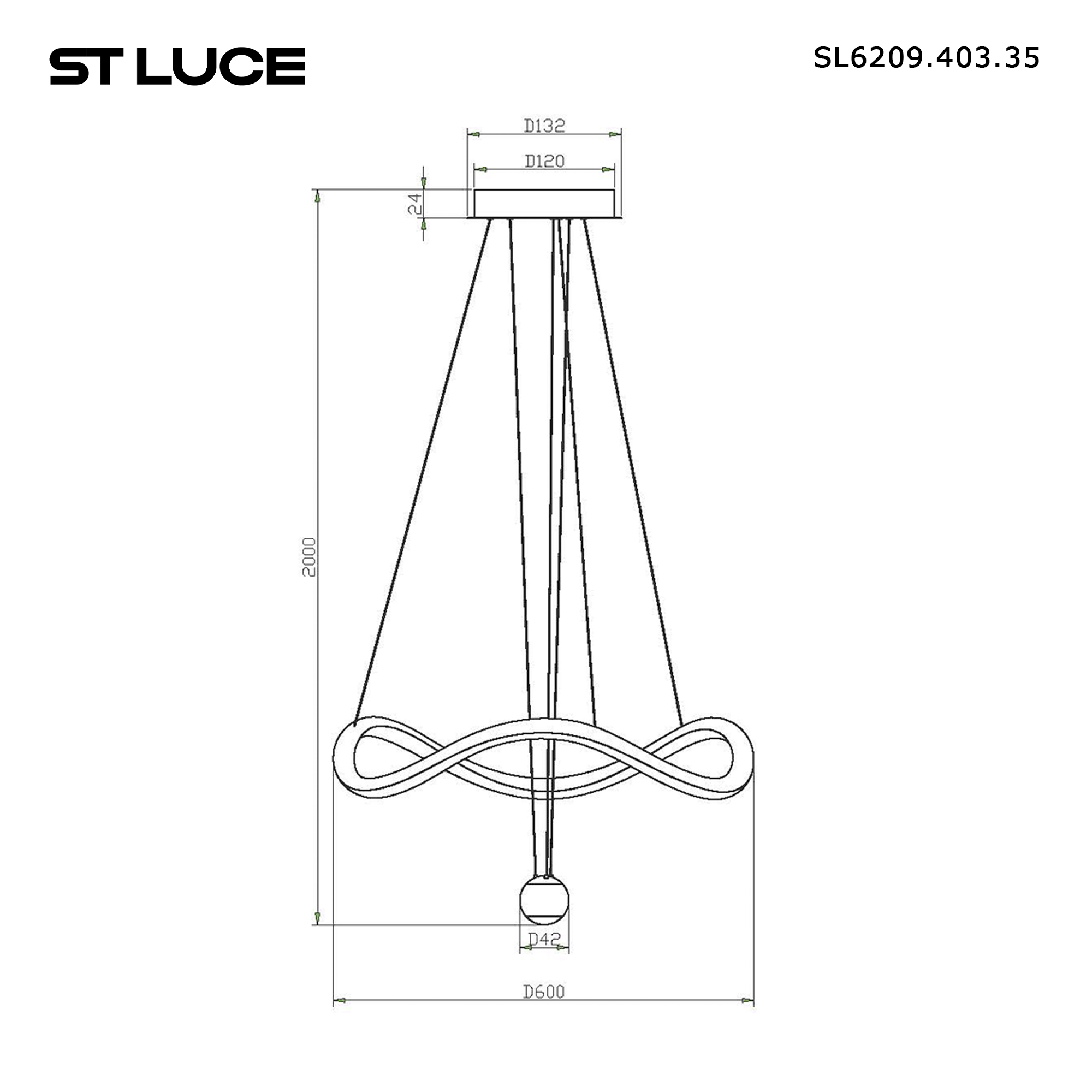 Картинка SL6209.403.35 Светильник подвесной ST-Luce ORIONE
