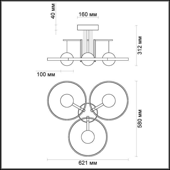 Картинка Потолочная светодиодная люстра Odeon Light Lond 4031/40CL