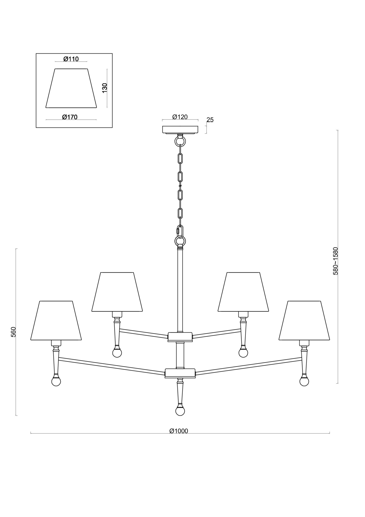 Картинка Подвесной светильник Freya FR5190PL-12BS1