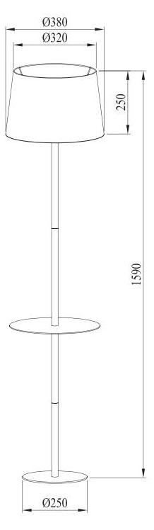 Картинка Торшер Arte Lamp Connor A2102PN-1WH