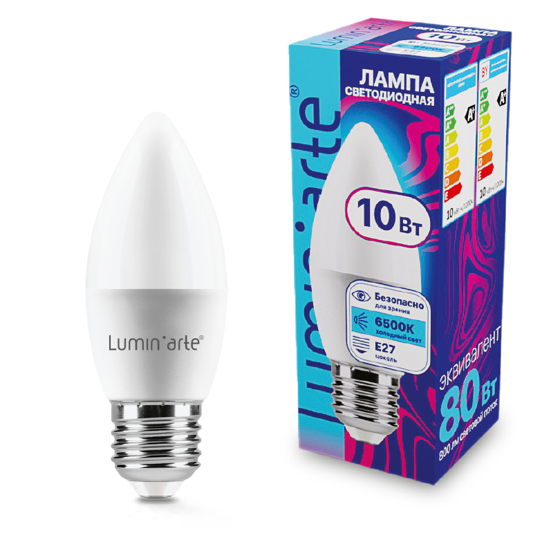 Картинка Светодиодная лампа Wolta LSTD-C37-10W6KE27