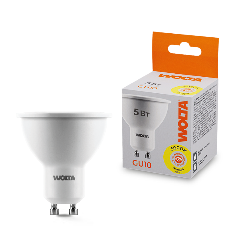 Картинка Лампа LED WOLTA 25YPAR16-230-5GU10