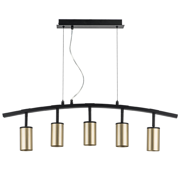 lr735405 люстра rullo 5х50w gu10 черный - золото  571735 - 214440-5, доставка по Казахстану 