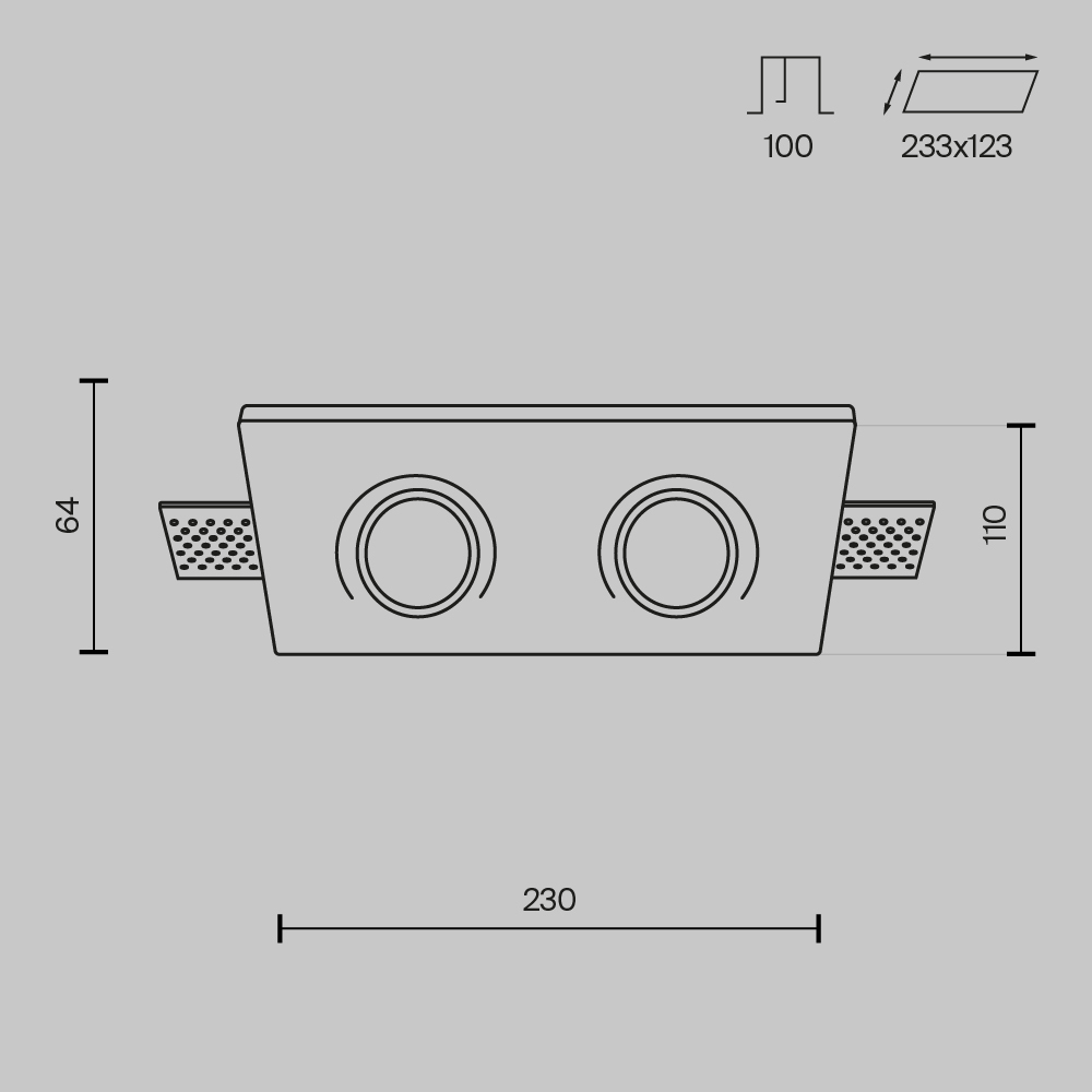 Картинка Встраиваемый светильник Maytoni Gyps DL002-1-02-W