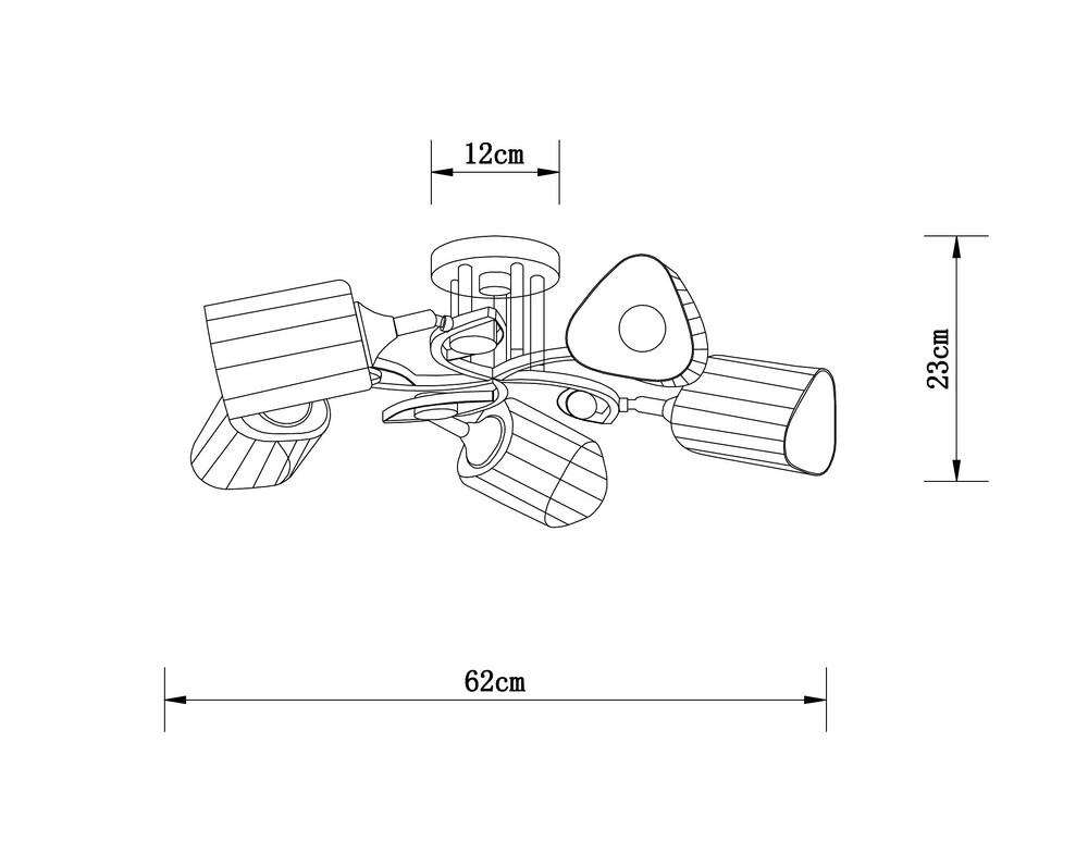 Картинка Потолочная люстра Arte Lamp GLAMORE A5076PL-5BK