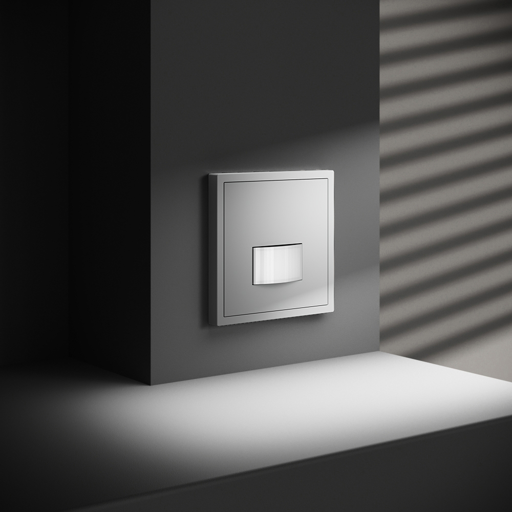 Картинка Датчик движения встраиваемый VOLTUM S70, (белый матовый) VLS070502