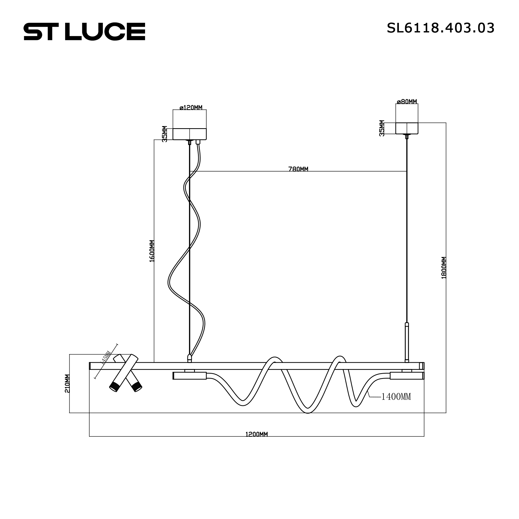 Картинка SL6118.403.03 Светильник подвесной ST-Luce 