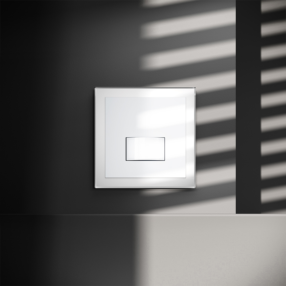 Картинка Датчик движения встраиваемый VOLTUM S70, (белый глянцевый) VLS070501