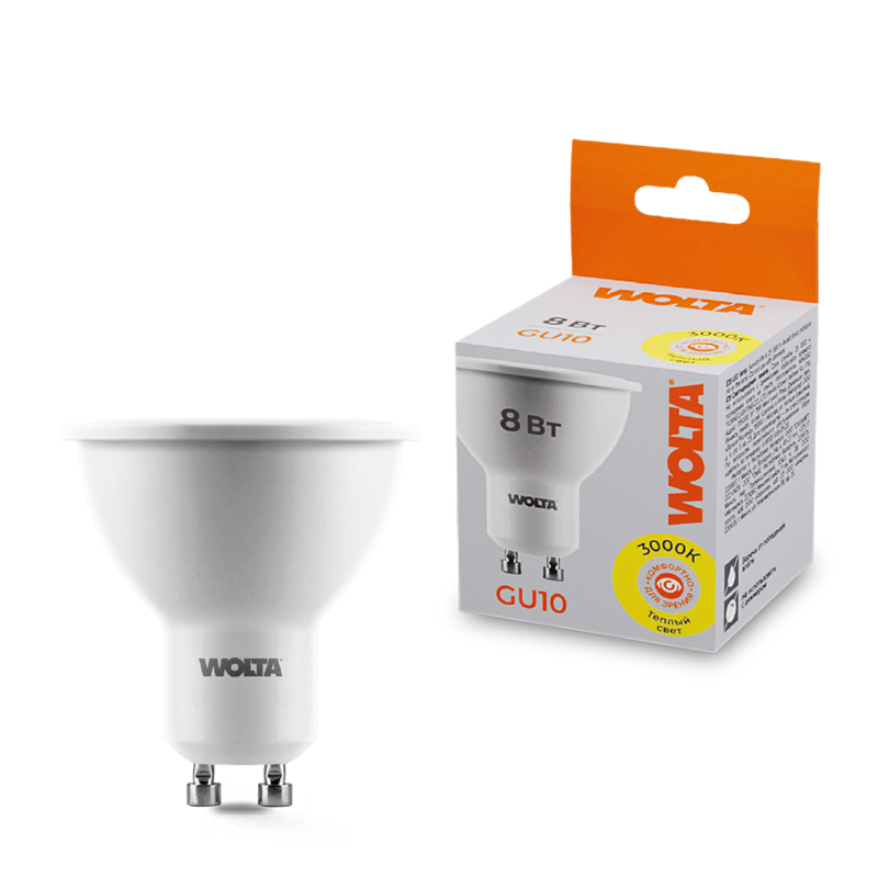 Картинка Лампа LED WOLTA 25YPAR16-230-8GU10