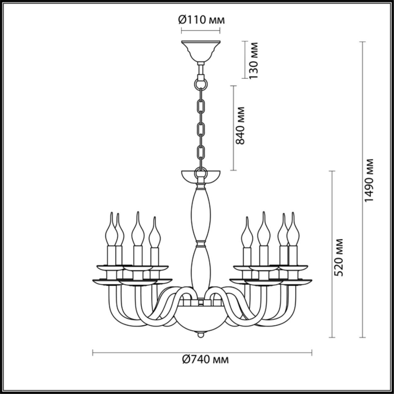 Картинка Подвесная люстра Odeon Light Capri 4187/8