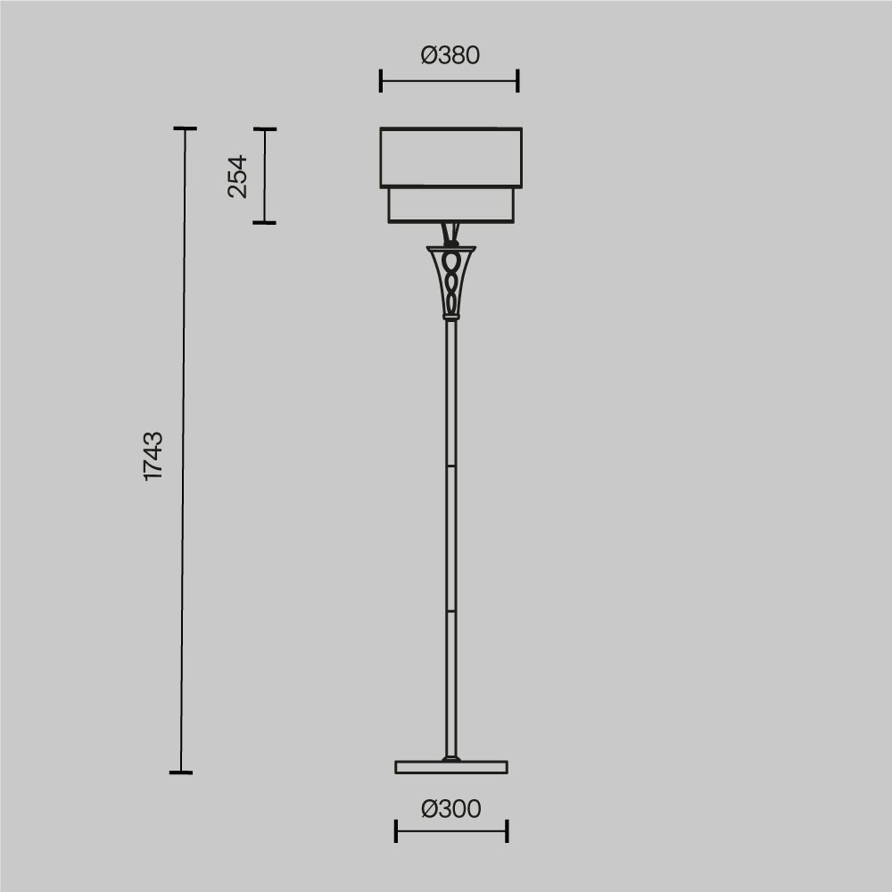 Картинка Торшер Maytoni Lillian H311-FL-01-G