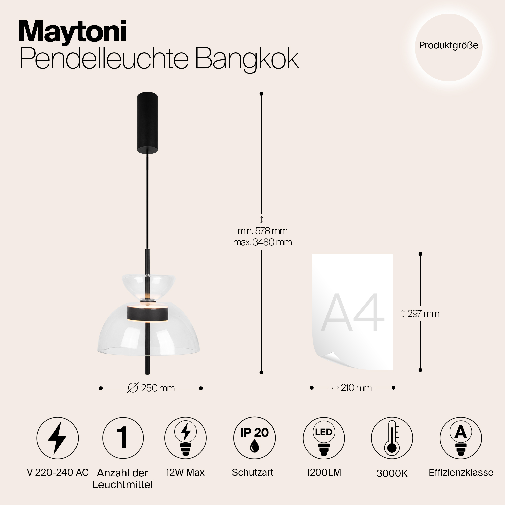 Картинка Подвесной светильник Maytoni MOD185PL-L6B3K2