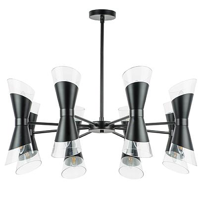 817167 (md2094-16a) люстра strato 16х40w e14 черный матовый (в комплекте), доставка по Казахстану 