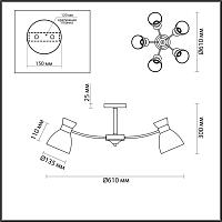 Дополнительная картинка Потолочная люстра Lumion Comfi Wilma 4535/5C