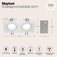 Дополнительная картинка Встраиваемый светильник Maytoni Atom DL024-2-02W