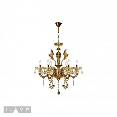подвесная люстра ilamp asia 81069-6 бронзовая, доставка по Казахстану 