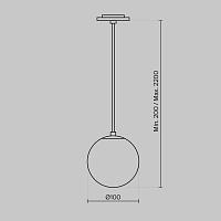 Дополнительная картинка Подвесной светильник Technical P039PL-5W3K-10INS-B