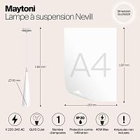 Дополнительная картинка Подвесной светильник Maytoni Nevill P318-PL-01-W