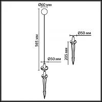 7123/1GLB NATURE Odeon Light Уличный светильник NOTTE