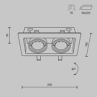 Дополнительная картинка Встраиваемый светильник Maytoni Metal DL008-2-02-B