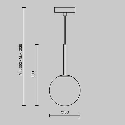 подвесной светильник maytoni mod321pl-01b basic form, доставка по Казахстану 