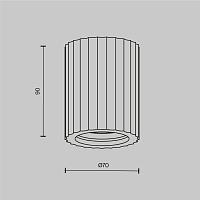 Дополнительная картинка Потолочный светильник Technical C121CL-GU10-W