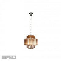 подвесная люстра ilamp destiny md0267-4b chrome+brown, доставка по Казахстану 