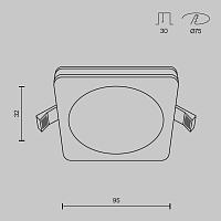 Дополнительная картинка Встраиваемый светодиодный светильник Maytoni Phanton DL303-L12W