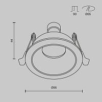 Дополнительная картинка Встраиваемый светильник Technical DL126-GU10-WB