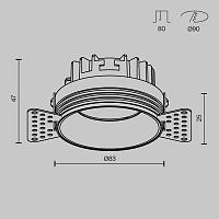 Дополнительная картинка Встраиваемый светильник Technical DL055-8W3-4-6K-TRS-W