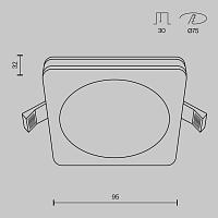 Дополнительная картинка Встраиваемый светодиодный светильник Maytoni Phanton DL303-L12W