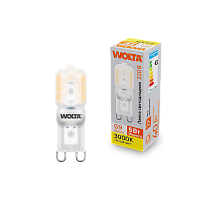 "Светодиодная лампа  WOLTA WSTD-JCD-5W3KG9-P (пластик) ""Капсульная"" JCD 5Вт 460лм 3000K G9 матовая 1/10/100/1000" купить в Алматы svet.kz