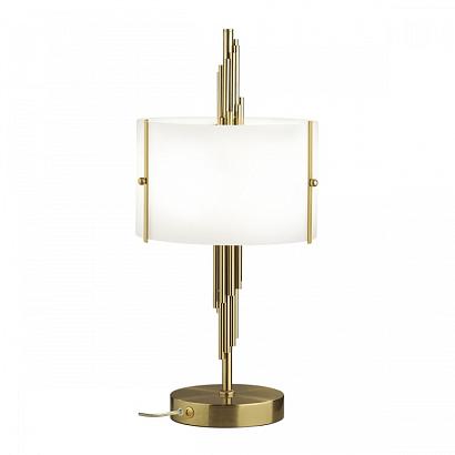 5415/2T MODERN ODL_EX23 39 бронзовый/белый матовый/металл/стекло Настольная лампа E27 2*40W MARGARET