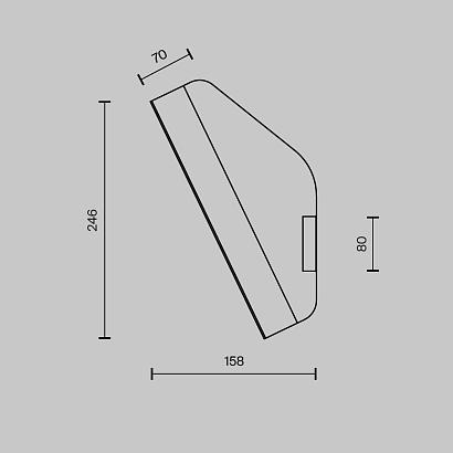 Настенный светильник (бра) Maytoni MOD417WL-01B