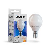 Лампа светодиодная Voltega E14 7W 2800К матовая VG2-G45E14warm7W 7054 купить в Алматы svet.kz