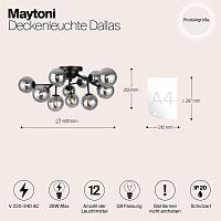 Дополнительная картинка Потолочная люстра  Maytoni MOD545CL-12B