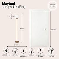 Дополнительная картинка Напольный светильник (торшер) Maytoni MOD013FL-01BS
