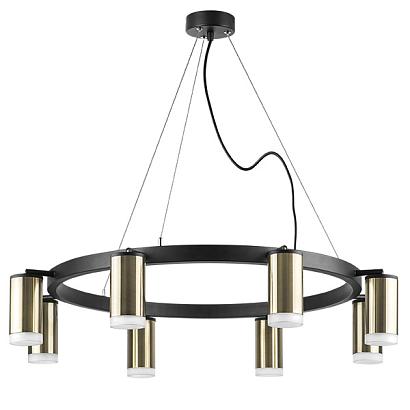 lr0183180 подвесной светильник rullo 8х50w gu10 черный/бронза (571018+214431-8+202430-8), доставка по Казахстану 