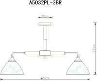 Дополнительная картинка Потолочная люстра Arte Lamp Matthew A5032PL-3BR