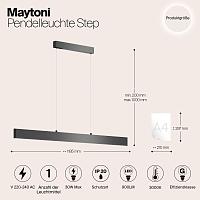 Дополнительная картинка Подвесной светодиодный светильник Maytoni Step P010PL-L30B