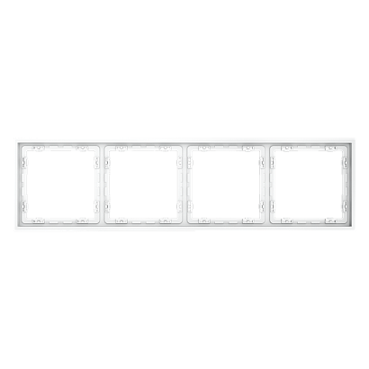 Рамка пластиковая VOLTUM S70 на 4 поста, (белый матовый) VLS100402 